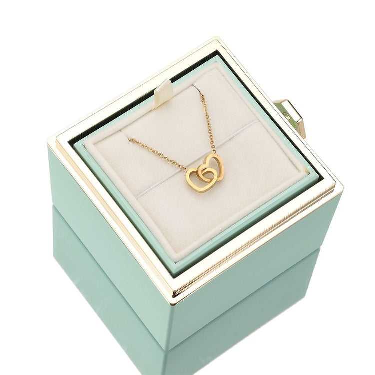 Eternal Rose Box - w/ engraved necklace & real rose
