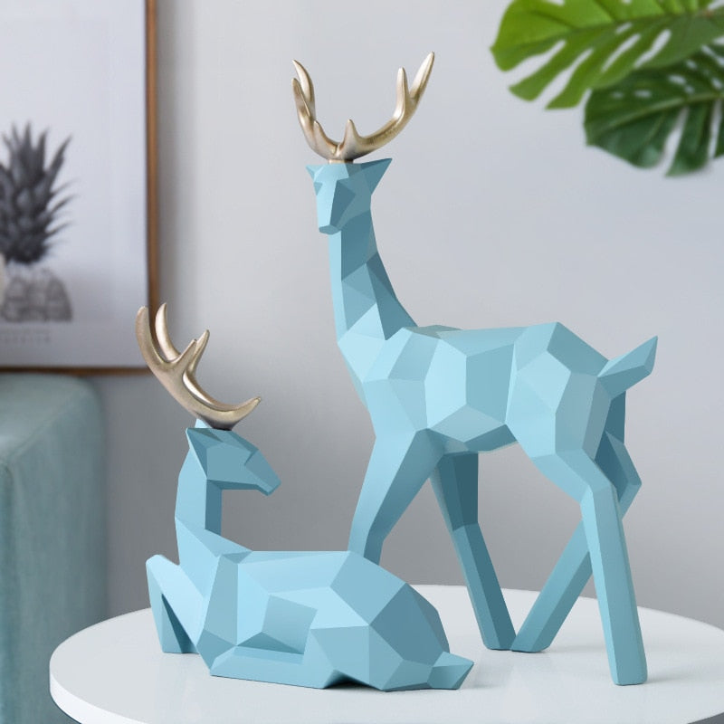 Rentier-Figuren Skulptur