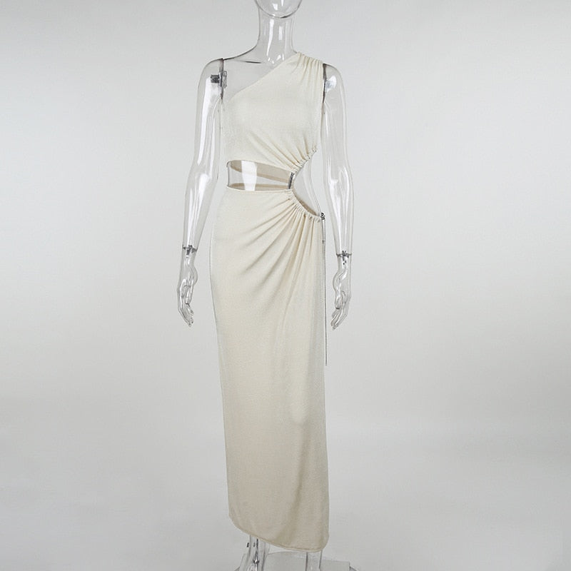 Niki® One Shoulder High Split Kleid