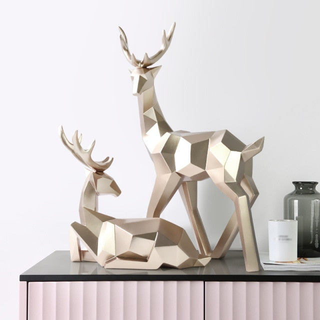 Rentier-Figuren Skulptur