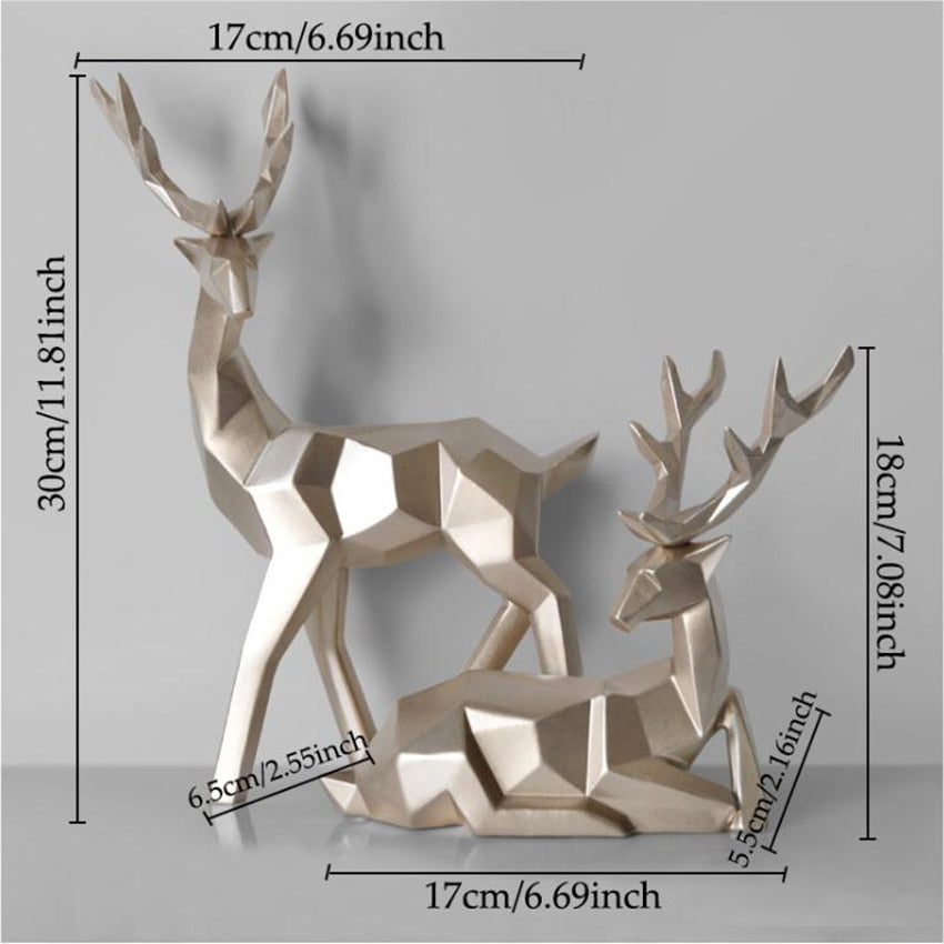 Rentier-Figuren Skulptur