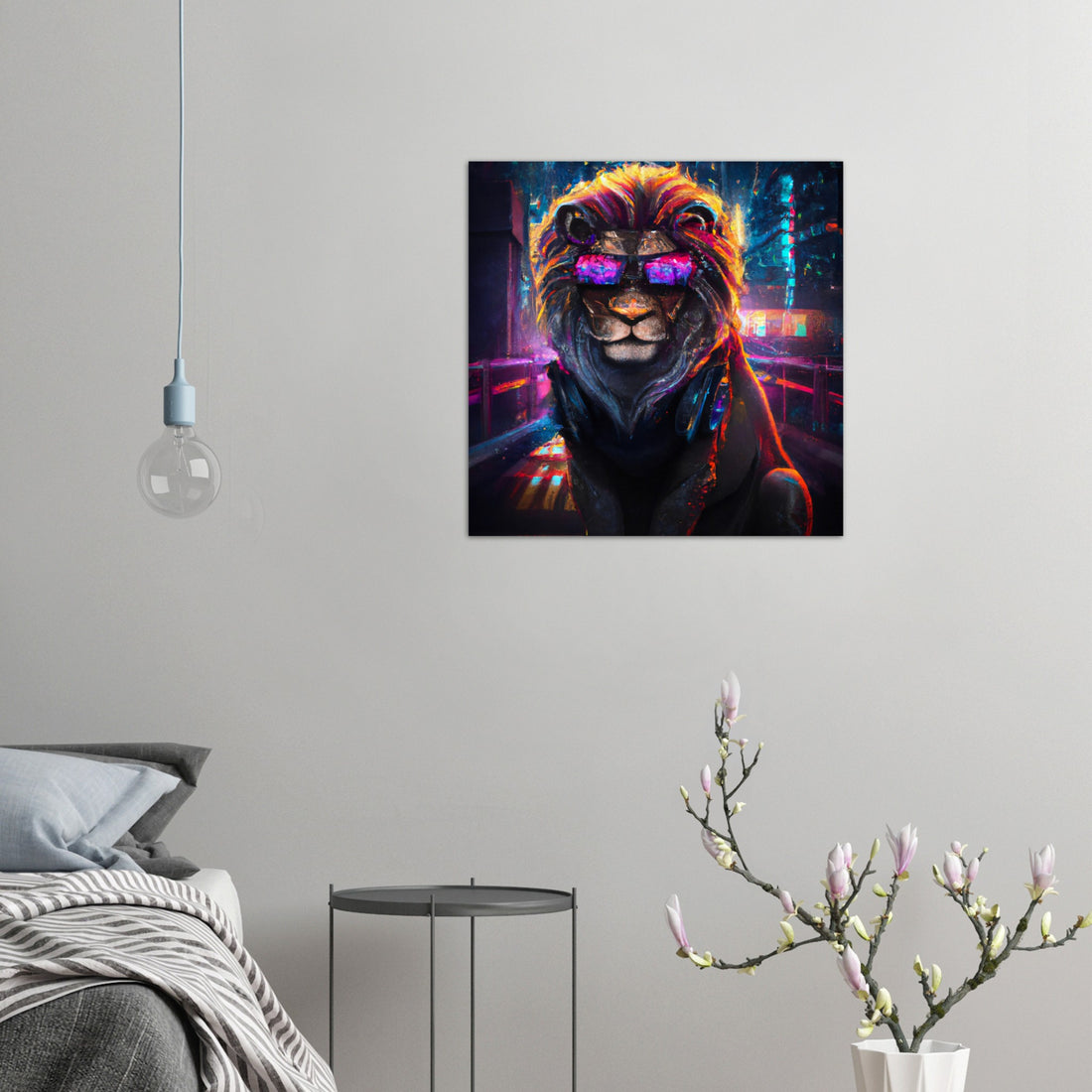 Majestätischer Löwe Aluminium Druck