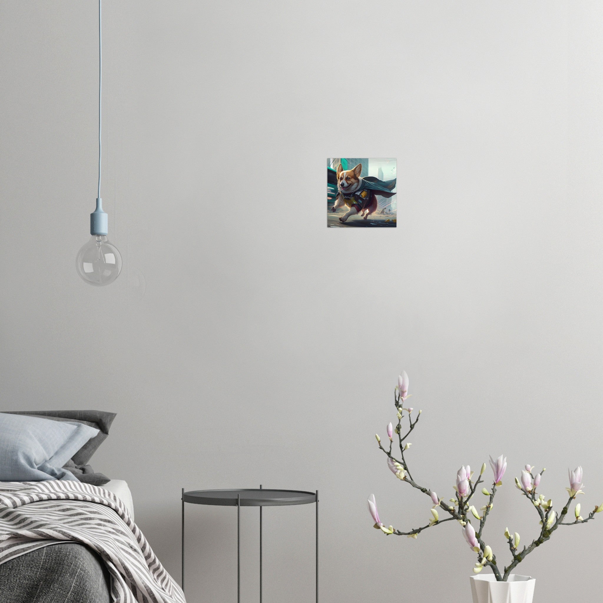 Helden Corgi Gebürstetes Aluminium Druck