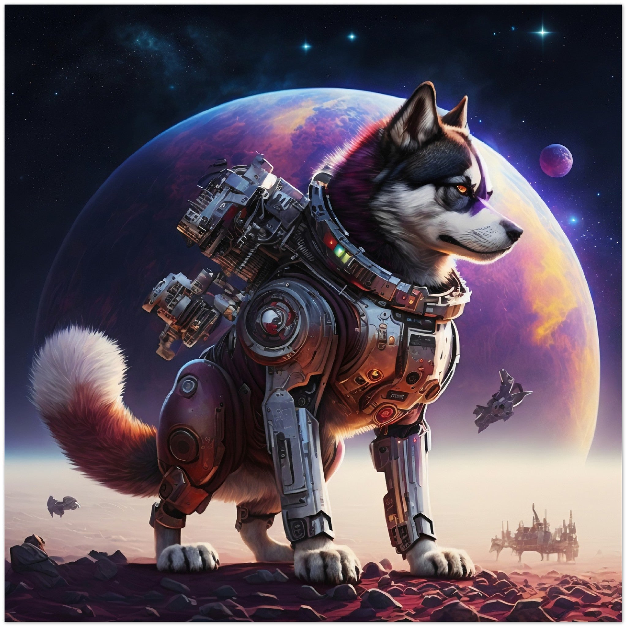 Astro Doggo Aluminium Druck