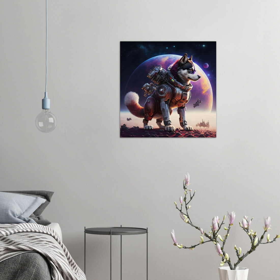 Astro Doggo Aluminium Druck