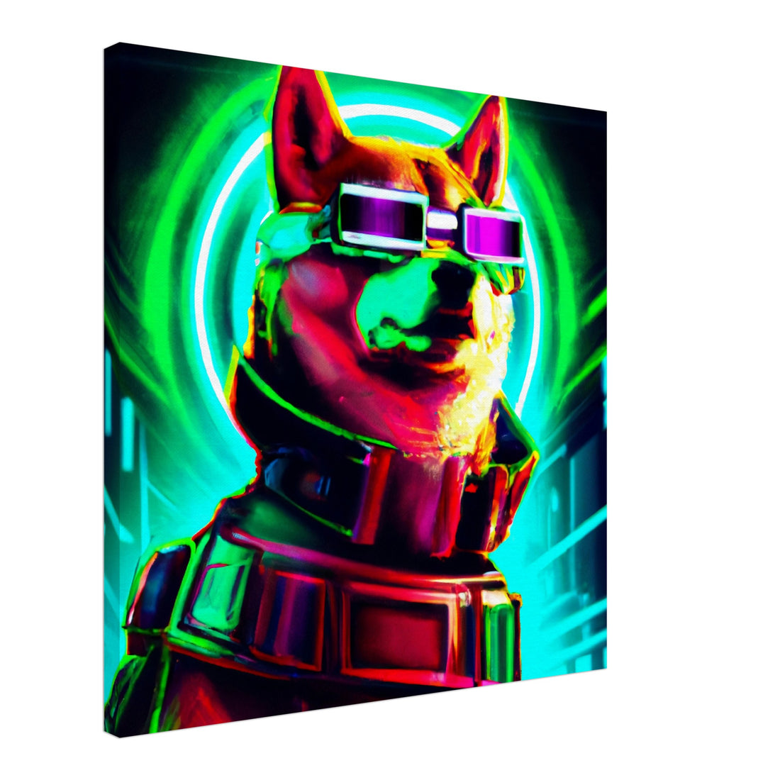 Matrix Shiba Inu - Premium Leinwand