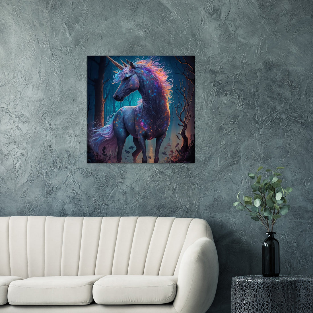 Einhorn Gebürstetes Aluminium Druck