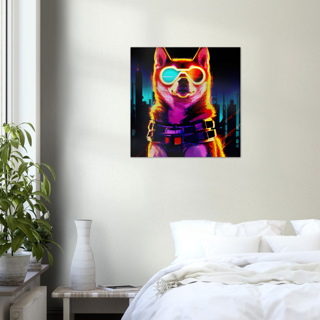 Cyber Shinu Gebürstetes Aluminium Druck