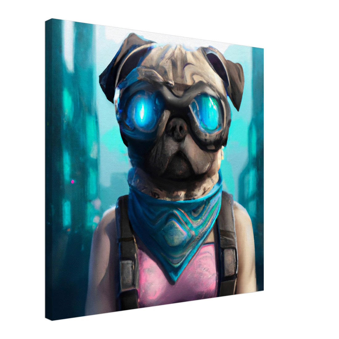 Weiblicher Mops - Premium Leinwand