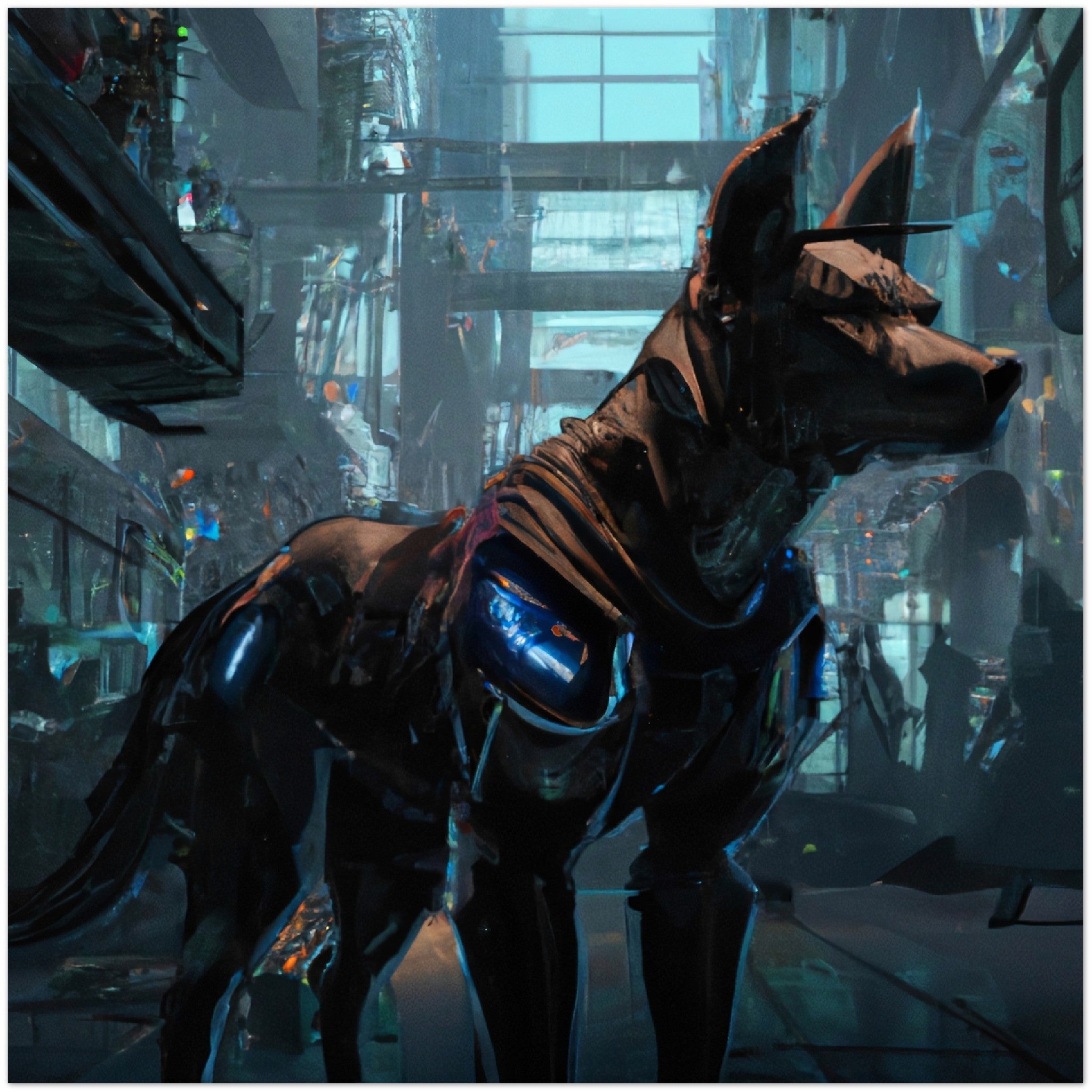 Robo Hund Aluminium Druck