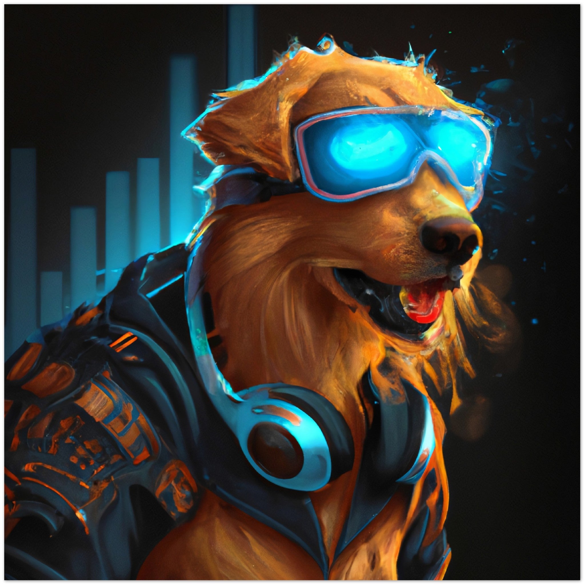 DJ Retriever Aluminium Druck