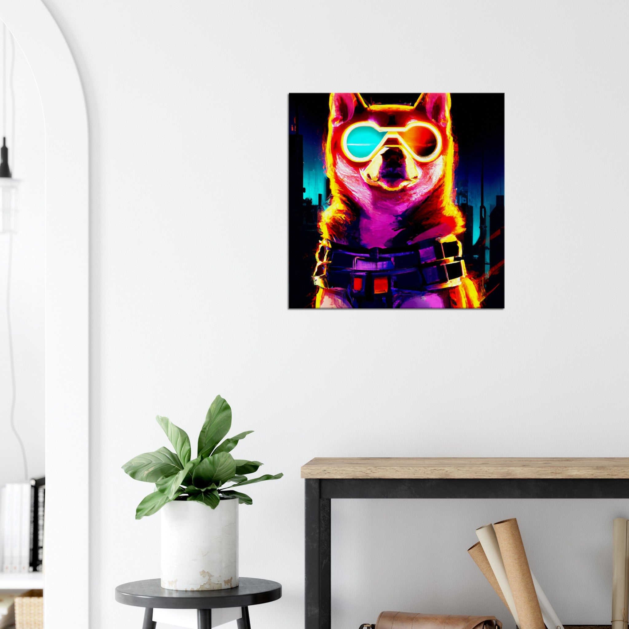 Cyber Shinu - Premium Leinwand