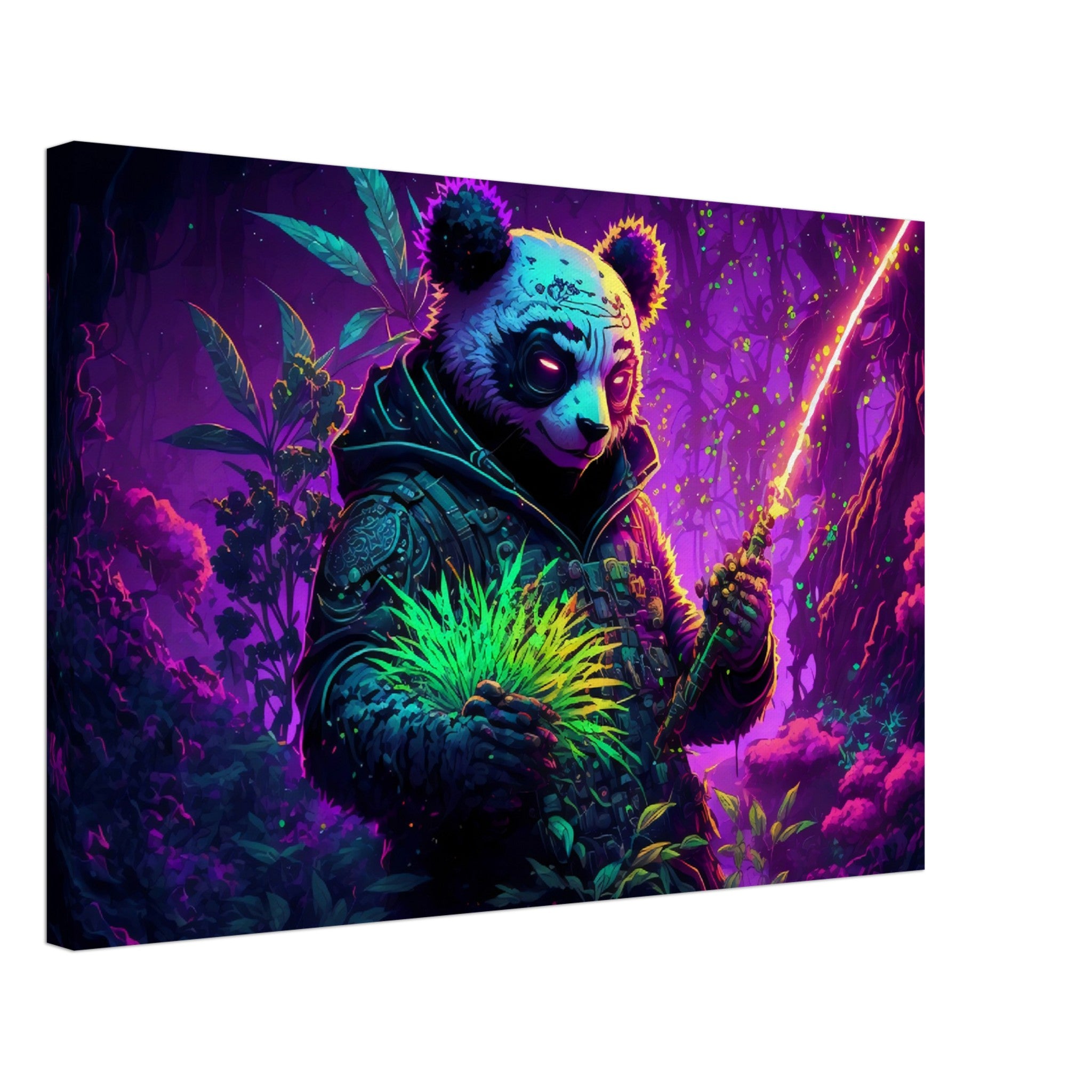 Panda & Gras - Premium Leinwand