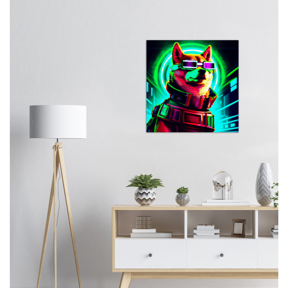 Matrix Shiba Inu Aluminium Druck