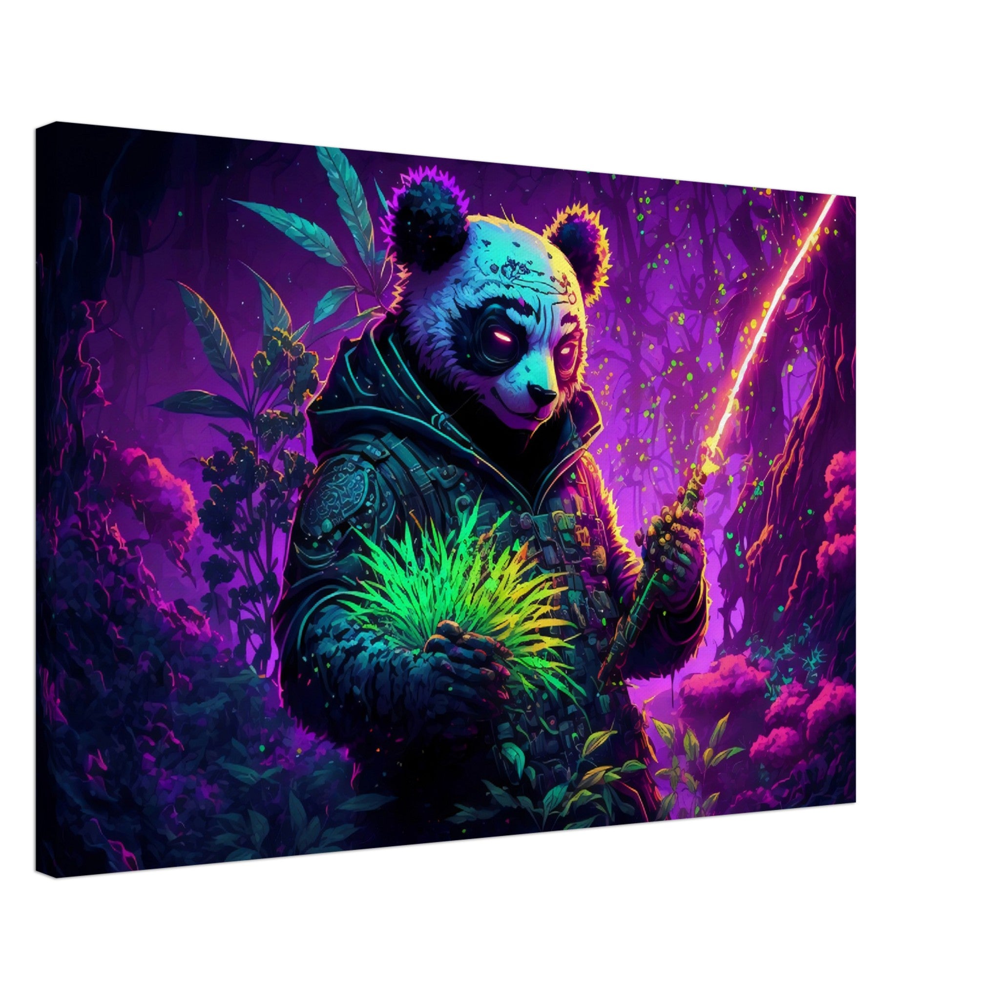 Panda & Gras - Premium Leinwand