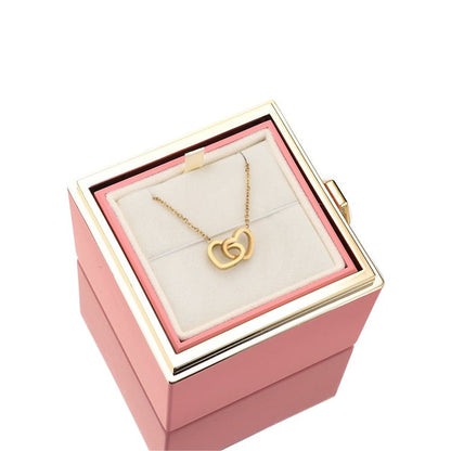 Eternal Rose Box  - w/ engraved necklace &amp; real rose