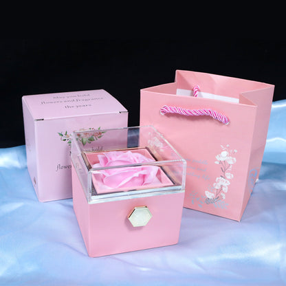 Eternal Rose Box  - w/ engraved necklace &amp; real rose