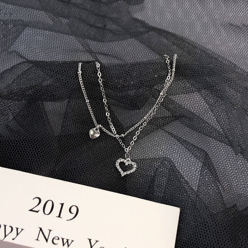 Amber® Double Layer Love Heart Fußkettchen