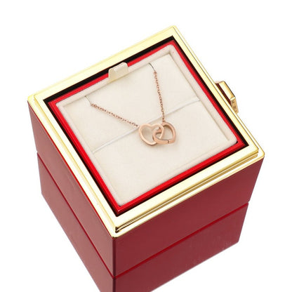Eternal Rose Box  - w/ engraved necklace &amp; real rose