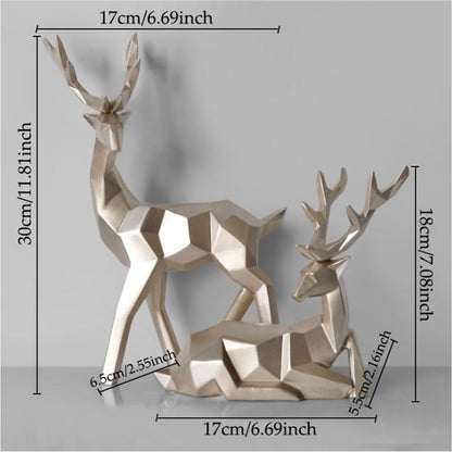 Rentier-Figuren Skulptur