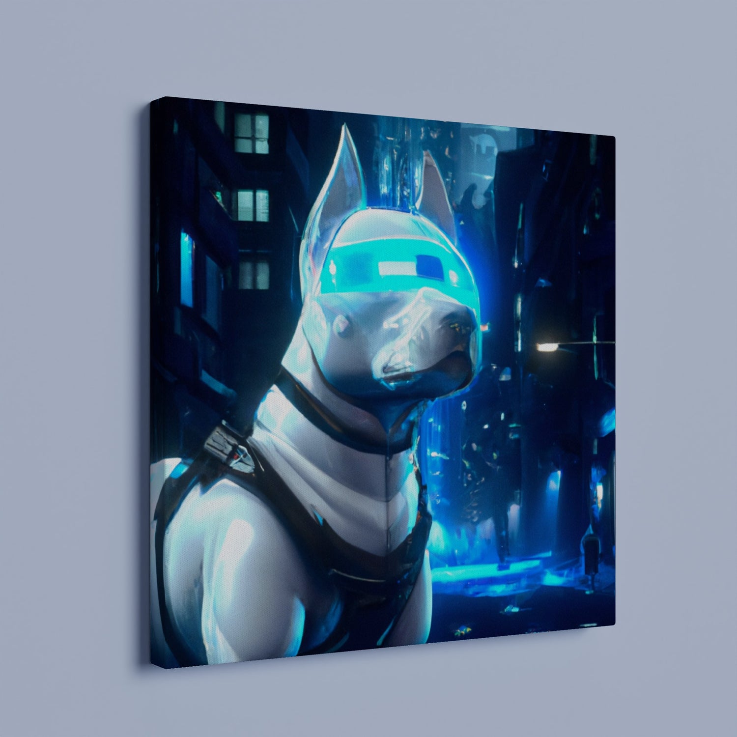 Machina Hund - Premium Leinwand
