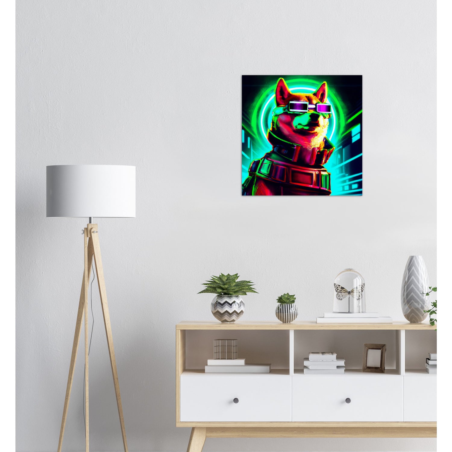Matrix Shiba Inu Aluminium Druck