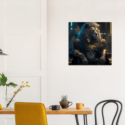 Löwe im Thron - Premium Leinwand