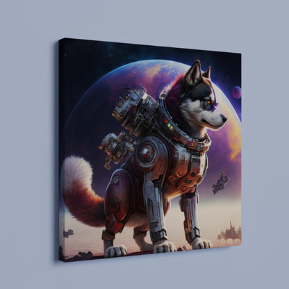 Astro Doggo - Premium Leinwand
