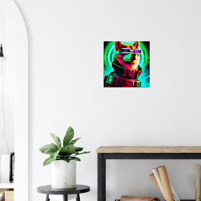 Matrix Shiba Inu - Premium Leinwand