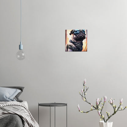 Mops - Premium Leinwand