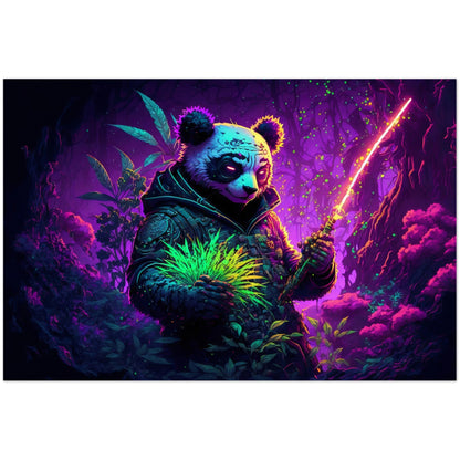 Panda &amp; Gras - Aluminium Druck