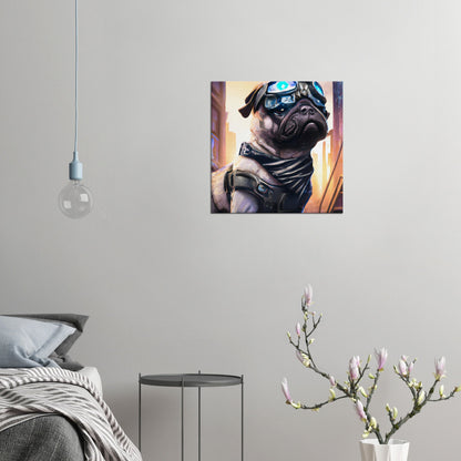 Mops - Premium Leinwand