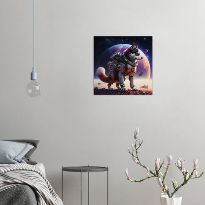 Astro Doggo Aluminium Druck