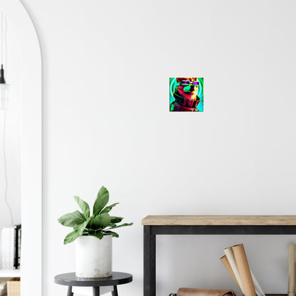 Matrix Shiba Inu - Premium Leinwand