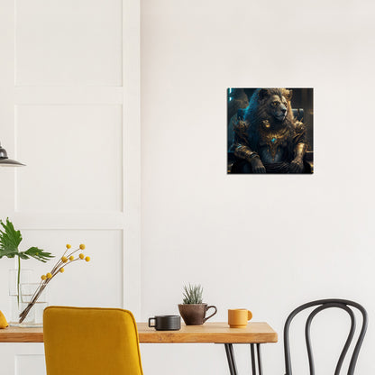 Löwe im Thron - Premium Leinwand