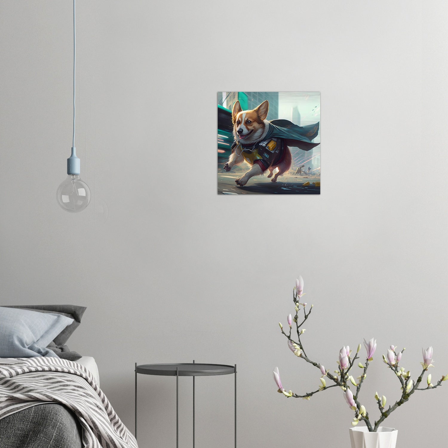 Helden Corgi Gebürstetes Aluminium Druck