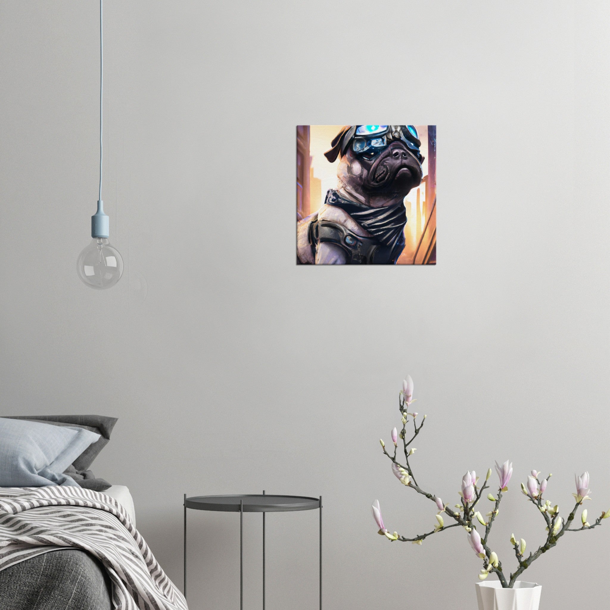 Mops - Premium Leinwand