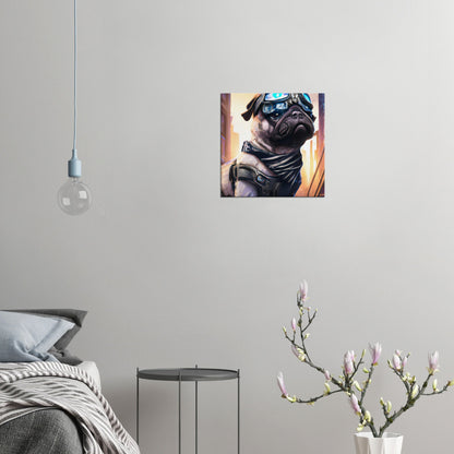 Mops - Premium Leinwand