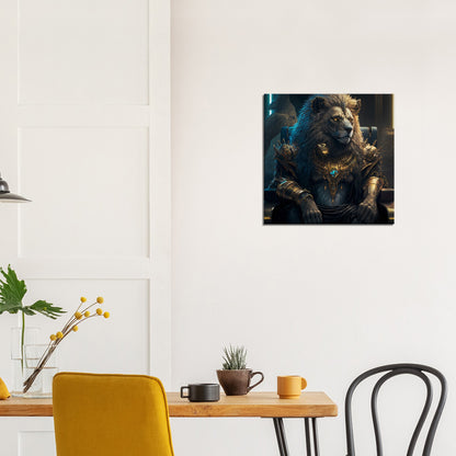 Löwe im Thron - Premium Leinwand