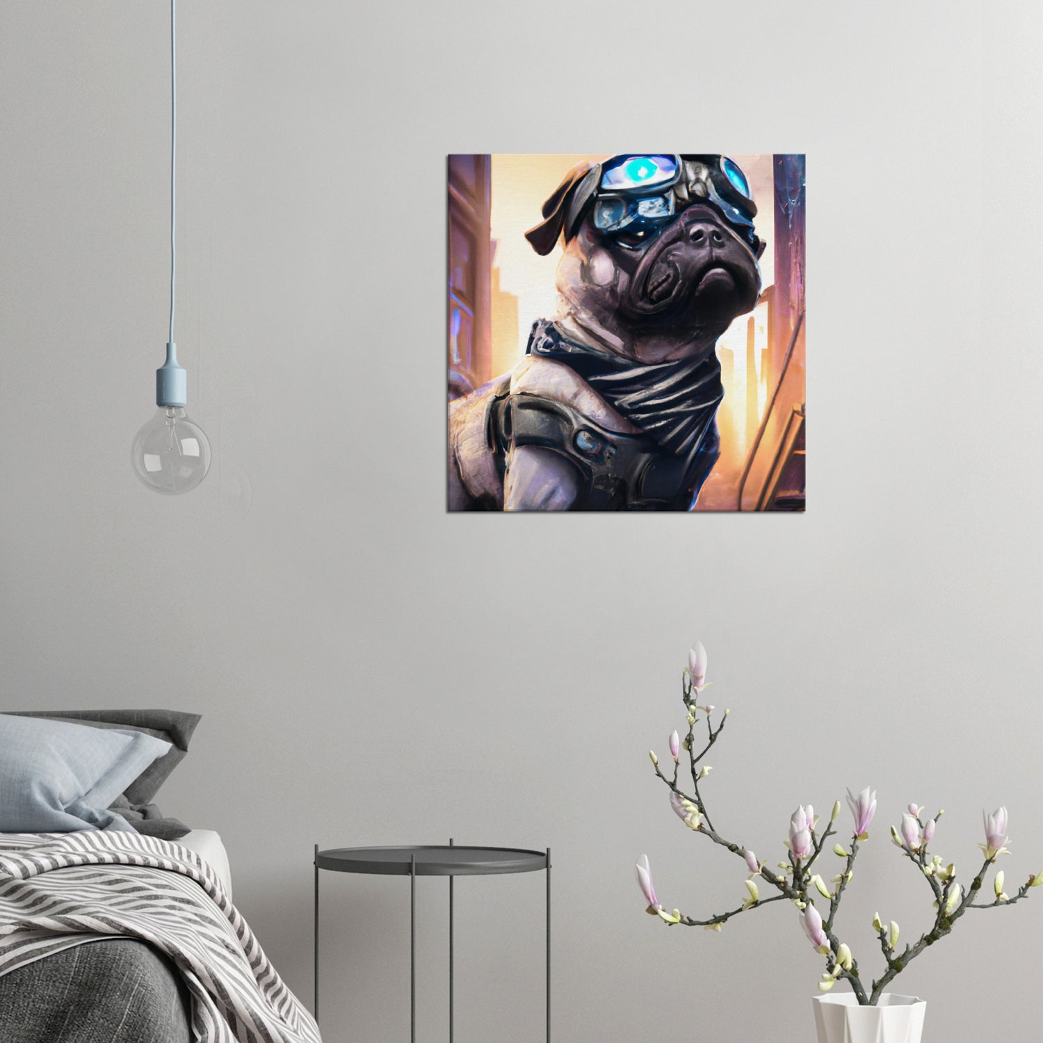 Mops - Premium Leinwand
