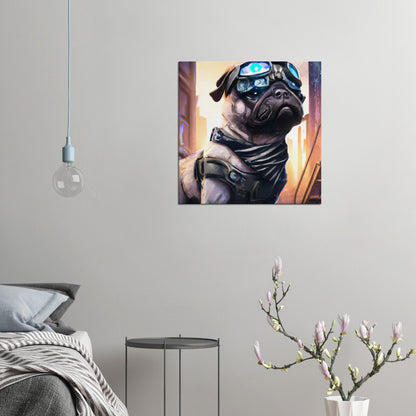 Mops - Premium Leinwand