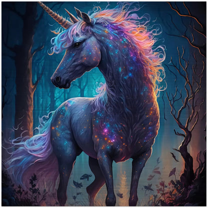 Einhorn Gebürstetes Aluminium Druck